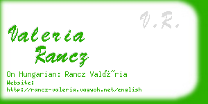 valeria rancz business card